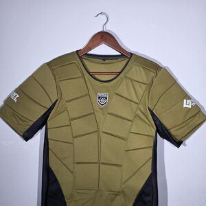 Giant Tactical Men's Paintball Chest Protector Olive Green Shirt Size Large